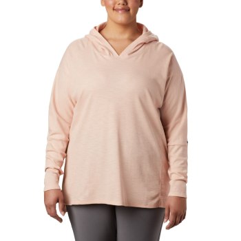 Columbia Longer Days Plus Size, Sudaderas Con Capucha Rosas Para Mujer | 937465-JAH